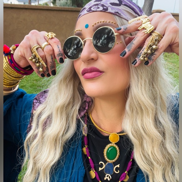 GURUHUSTLE Gold Coin pirate Booty VINTAGE BOHEMIAN NECKLACE - Picture 1 of 9